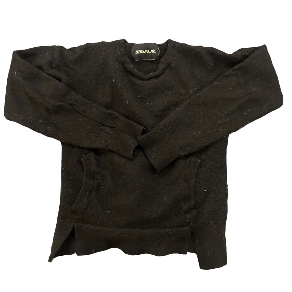 Zadig & Voltaire Lola M Merino Wool Sweater Black Size Small